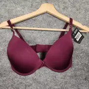 Berlei Temple Luxe Bra Womens Size 10DD Purple Underwire Push Up Ladies New