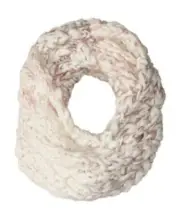 Betsey Johnson Women's Snow Diggity Cowl Ribbed Infinity Knit Scarf Pink NEW #90