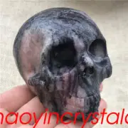 1.14LB Natural unknown Skull quartz Crystal Skull Carved Reiki Healing XK1038