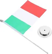 HONMEET Italian Flag Table Runner Polyester Flags Stand for Office Hotel Restaurant Decor
