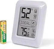 AcuRite Indoor Digital Thermometer & Hygrometer with Temperature and Humidity Gauge and Comfort Levels (01131M), White