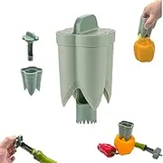 2-in-1 Pepper Seed Corer Remover Kitchen Gadget: Dual-Head Pepper Corer Seed Remover Tool for Bell Peppers, Apple Corer, Fruits & Vegetables,Durable ABS Plastic, Easy to Clean (Green)