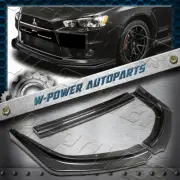 Carbon Fiber For 2008-2015 Mitsubishi EVO X R-Style Front Bumper Spoiler Lip