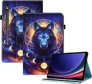 [CXTcase] Case for Samsung Galaxy Tab S9 2023 11.0 Inch, Protective Cover Case with Stand Function for Samsung Galaxy Tab S9 2023 (SM-X710/X716B/X718U), Space Wolf