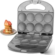 Mini Pancakes Maker Machine with Non Stick Plates, Small Pancake Black