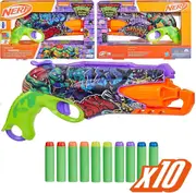 Nerf Teenage Mutant Ninja Turtles Blaster 10 Nerf Elite Darts Toy Foam Play Game