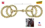 EggButt Snaffle Bit Curved MP with Single Jointed Lozenge Horse Bits) 6" inch