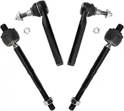 TRQ Front Inner & Outer Tie Rod Set Driver & Passenger Side Inner & Outer Compatible with 2020-2023 Ford Explorer 2020-2021 Police Interceptor Utility