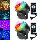 2 RGB Disco Party Light LED Stage Ball Lights KTV Strobe DJ Sound Activated Lamp