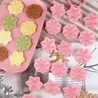 Plunger Plastic Baking Mould Cookie Cutter Christmas Biscuit Mold 3D Snowflake