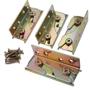 Lertenys Bed Rail Brackets - Bed Rail Fittings - Heavy Duty Non-Mortise - Set of 4 (Screws Included)