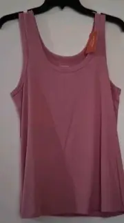 State of Day Ribbed Modal Sleep Tank Top Women's M Mauve Orchid Solid Scoop Neck