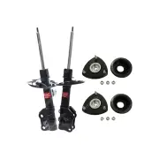 Pair Front KYB Shock Absorbers + Strut Top Mount Kit for Mazda Mazda 3 BM