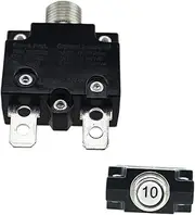 JECOMPRIS Dc 50v Resettable Circuit Breaker 10a Car Boat Auto Overload Protector High- Fuse Reset for Vehicle