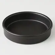 Black Tapas Plate (Small) 4.2 x 1.1 inches (10.8 x 2.7 cm), 5.6 oz (160 g), Oven Wear, Hotel, Restaurant, Cafe, Western Tableware, Restaurant, Commercial Use