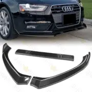 FIT 13-16 AUDI A4 QUATTRO CARBON FIBER FRONT BUMPER LIP BODY SPOILER SPLITTER
