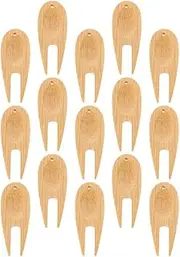 BESPORTBLE 15pcs Green Bamboo Fork Appetizer Sticks Sports Fan Equipment Professional Divot Tool Fruit Toothpicks Divot Tool Hat Dessert Sticks Marker Divot Tool Fruit Picks Major to Serve
