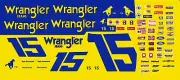 #15 Dale Earnhardt Wrangler Bud Moore Thunderbird 1/64th Waterslide Decals