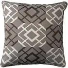 Ashley Furniture Raymond 18" x 18" Geometric Throw Pillow in Brown and Cream