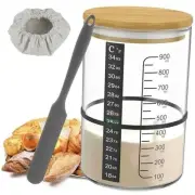 Pro Sourdough Bread Starter Kit - 34 oz sourdough jar with 5 unique 34oz-1pack