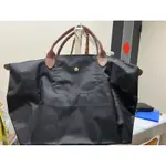 LONGCHAMP 黑色短提把包包