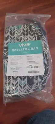 vive Accessories Bag for Walker, Wheelchair, Rollator w/Cup Holder Senior Basket