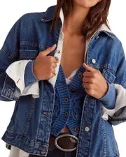 Free People Opal Swing Denim Jacket