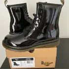 NIB Dr. Martens 1460Y Black Patent Leather Women's Boots Size 6 (fit 6.5-7US)
