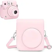 [Rieibi] Camera Case Compatible with Fuji Instax Mini 12 - Polaroid Instax 12 Carry Case for Fujifilm Instax Mini 12 Instant Camera - Fuji Mini 12 Bag Cover with Strap - Blossom Pink
