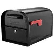 Architectural Mailboxes Locking Parcel Mailbox Steel Black W/ 2-Access Doors