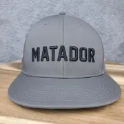 TaylorMade Hat Cap Snap Back Gray Black Matador Embroidered Golf Golfer Mens