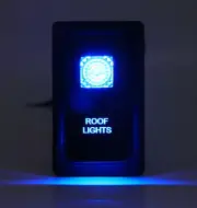 Dual LED Backlit Laser Etched ROOF LIGHTS Rocker Switch