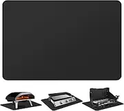 FLASLD Fireproof & Waterproof Under Blackstone Griddle BBQ Mat, Protect Your Prep Table and Outdoor Grill Table - Heat Resistant Grill Table Mat (Black,16 x 24in)