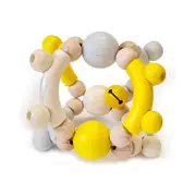 Hess Spielzeug Wooden 9cm Rattle Motor Ball Toy Baby/Infant 0m+ Natural Yellow