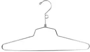 100 Metal Hangers Chrome Dress Shirt Retail Salesman Clothing Security Loop 16"