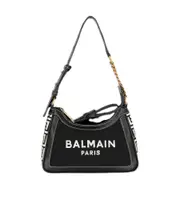 B-Army monogrammed canvas and smooth leather handbag One size Black