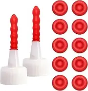 TEHAUX 100pcs Caulk Cap Sealer Saver for Preserving Open Caulking Tubes Flexible Leak Keep Sealants Caulk Tubes and Glue Bottles