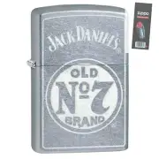 Zippo 29757 Jack Daniel's Tennessee Whiskey Street Chrome Lighter + FLINT PACK