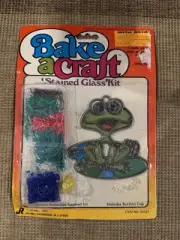 Vintage 1982 Bake A Craft Stained Glass Kit