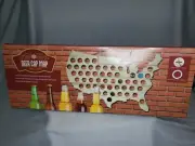 Wood Beer Cap Map Collection Man Cave Wall Decoration Gift 50 Laser-Cut Slots