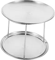 Cabilock 1Set Sturdy Stainless Steel Seafood Display Stand Dessert Serving Plate for Weddings Birthdays Parties Cupcake Cake Holder with Elegant Design