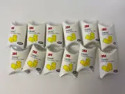 3M CLASSIC EARPLUG NOISE REDUCTION -- LOT OF 12 REUSEABLE PACKAGES ^ FAST SHIP
