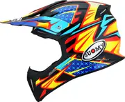 Suomy X-Wing Duel, motocross helmet , color: Black/Light Blue/Blue/Red/Yellow , size: M