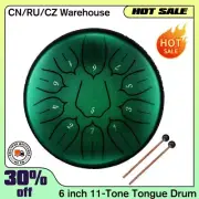 6 inch 11-Tone Steel Tongue Drum Hand Pan Drums with Drumsticks Musical I