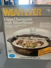 Vintage Wear-ever2 Quart Casserole American Wheat NIB