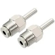 Pig Nipple Waterer Poultry Drinker Feeder Sows 1/2" PT Long Rod, 2pcs