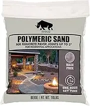 Rhino Power Bond Plus - Polymeric Sand for Pavers and Stone Joints up to a Maximum of 2 inches. (10 Pound, Beige)