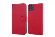 For iPhone 11 Pro Max Case Cowhide Genuine Leather Wallet Protective Cover Pink