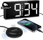 Loud Alarm Clock with Bed Shaker Adjustable Volume Snooze Deaf Hearing-Impaired