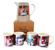 Border Fine Arts Kitchy & Co Jug and Mug Pack Farm Baby Animal Dog Theme